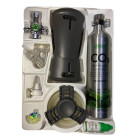 ISTA Advance 0.5 L Face-Up CO₂ Cylinder Complete Set – Refillable Cylinder Kit with Safety-Certified Components